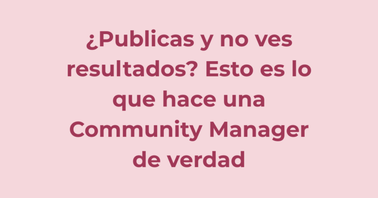 que hace una community manager